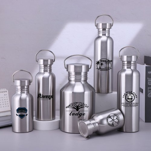 2 Pack Customized Logo Stainless Steel Sports Water Bottle – Durable, Non-Insulated Metal Cups for Outdoor, Hiking & Fitness - Image 6