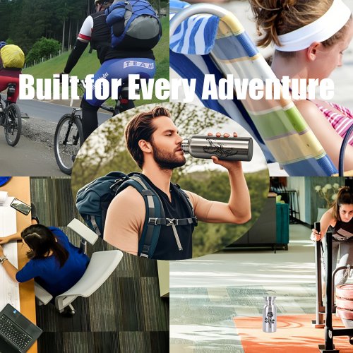2 Pack Customized Logo Stainless Steel Sports Water Bottle – Durable, Non-Insulated Metal Cups for Outdoor, Hiking & Fitness - Image 5